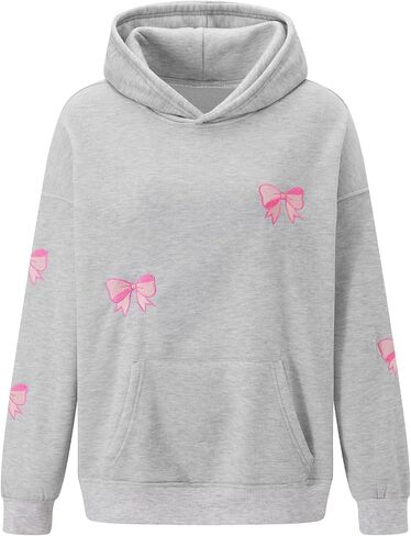 Argeousgor Women Y2k Graphic Print Hoodies Teen Girls Pullover Sweatshirt Long Sleeve Crewneck Aesthetic Loose Fit Top in Kuwait