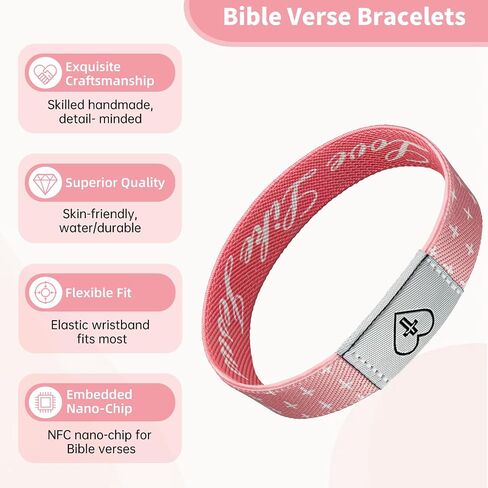 Bible Verse Bracelets, Daily Bible Bracelet, Jesus Bracelet for Spiritual Enrichment, Christian Gift for Men Women in Saudi Arabia