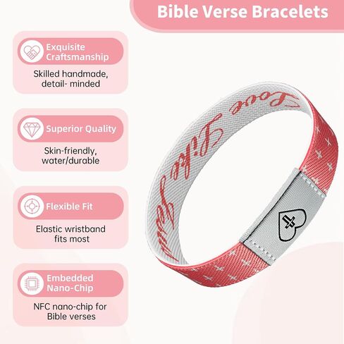 Bible Verse Bracelets, Daily Bible Bracelet, Jesus Bracelet for Spiritual Enrichment, Christian Gift for Men Women in Saudi Arabia