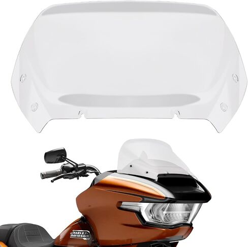 11.5" Motorcycle Windshield Clear Windscreen Wave Wind Spliter Compatible with Harley CVO Road Glide FLTRXSE 2023 2024, CVO Road Glide ST FLTRXSTSE 2024, Road Glide FLTRX 2024 Transparent in Kuwait