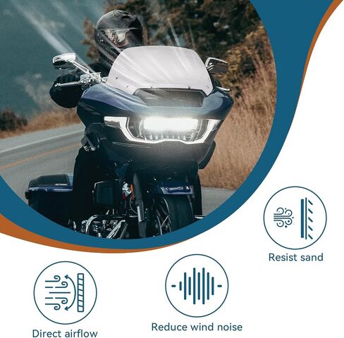 11.5" Motorcycle Windshield Clear Windscreen Wave Wind Spliter Compatible with Harley CVO Road Glide FLTRXSE 2023 2024, CVO Road Glide ST FLTRXSTSE 2024, Road Glide FLTRX 2024 Transparent in Kuwait