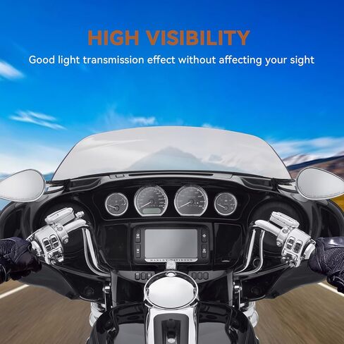 11.5" Motorcycle Windshield Clear Windscreen Wave Wind Spliter Compatible with Harley CVO Road Glide FLTRXSE 2023 2024, CVO Road Glide ST FLTRXSTSE 2024, Road Glide FLTRX 2024 Transparent in Kuwait