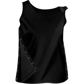 Shoulder & Side Full Snap-Access Tank Tops，Post Surgery Shirts Shoulder Arm Broken Breast Recovery Tank Tops - Unisex Sizing