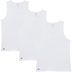 Lacoste Men's 100% Cotton Slim Fit Tank Top 3-Pack