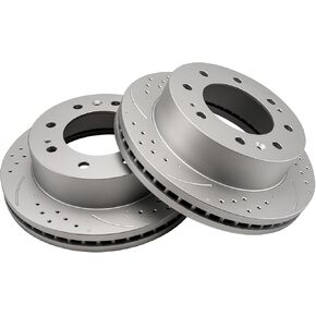 KAC - دوارات فرامل القرص | Brake Kit for Chevrolet 2011-2024 Silverado 2500 HD ، GMC 2011-2024 Sierra 2500 HD ، Chevrolet 2011-2024 Silverado 3500 HD ، Automotive Replace Brake Rotors ، 55191