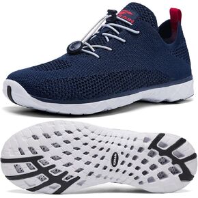 ALEADER Xdrain Men's Water Shoes Lightweight Pool Swim Shoes for Water Sport, Tennis, Walk & Travel