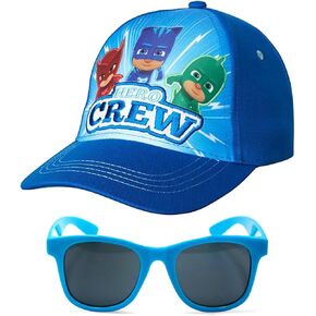 PJ Masks Boys Cotton Baseball Cap مع التطريز (الأعمار 2-7) مع النظارات الشمسية