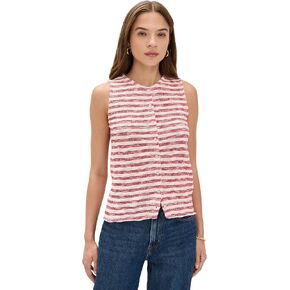 Madewell Women's Crew Neck Sweater Vest in Stripe