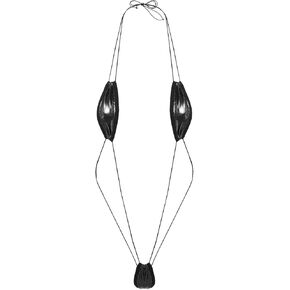 MODSON Women's Extreme Mini Sling Lingerie Micro Halter Ties Up Swimsuit, Shiny Black a, One Size