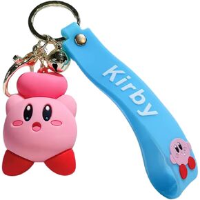 سلاسل مفاتيح Kirby لطيفة للفتيات الفتيات ، إكسسوارات مفاتيح قلادة باردة ، حقيبة ظهر Kawaii Key Ring Parse ، سحر سيارة سلسلة مفاتيح (B)