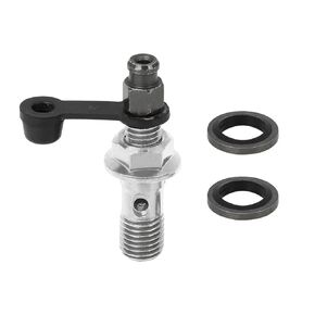 M10x1.25mm Banjo Bolt Bleeder Screw Fuel Line Adapter Fitting Set for Motorcycle Brake Master Cylinder 1996-2020