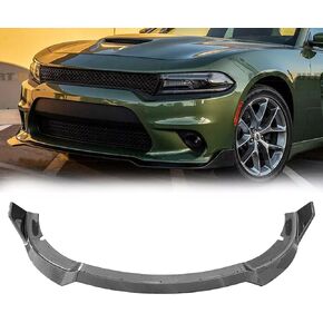 شفة المصد الأمامية لعام 2015-2023 Dodge Charger SE RT SRT GT Front Lip Splitter Spoilter Spoiler Air Body Cit (Black Plack)