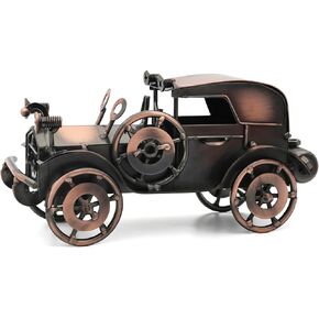 Hand-Welded Metal Willys Jeep Model, Vintage WW2 Military Memorabilia, Antique Collectible Vehicles Decor for Home, Office, Man Cave (Bronze)