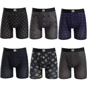 Warriors & Scholars Chafe Safe Pouch Modal Boxer Briefs For Men, Ultra Soft, Moisture-Wicking, Buldge Enhancing Underwear