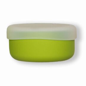 Modern Twist Bucket-Bib 100% Food-Grade Silicone, Waterproof and Reusable, Badger Family – Lavender