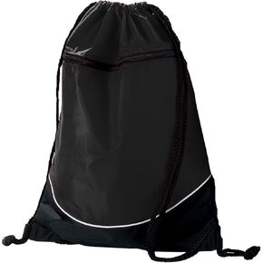 Augusta Sportswear Tri-Color Drawstring Backpack, Red/Black/White, Medium