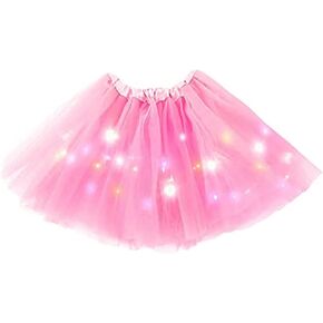Women's LED Tutu Skirts Light Up Ballet Dance Tulle Skirt Glow Dance Skirts for Party Costume