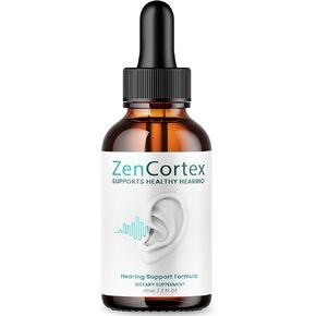 Zencortex For Tinnitus Relief - Official Formula - Zencortex Drops for Ears, Zen Cortex 24 Tinnitus Drops Liquid Supplement Reviews, Zen Cortex Hearing Support Formula, Zencortex Oral Drops (2oz)