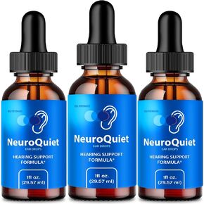 NeuroQuiet Tinnitus Relief for Ringing Ears NeuroQuiet Hearing Support Liquid Drops, Neuro Quiet Auditory Clarity and Healthy Hearing Supplement, Neuro Quiet All Natural Formula Reviews (3 Pack)