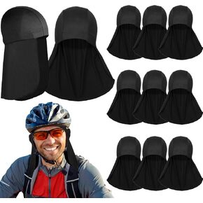 SYHOOD 9 PCS خوذة بطانة مع قناع الرقبة حماية الأشعة فوق البنفسجية تبريد قبعة القبعة الصلبة ودرع سبع الجمجمة درع للرجال النساء في الهواء الطلق