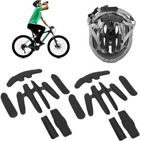 Bicycle Helmet Liner Sponge, Universal Helmet Padding Kit Breathable Adhesive with Hook and for EBike