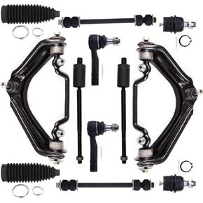 مجموعة التعليق 12-PC FIT 2002-2005 لفورد Explorer لزئبق Mercury Mountaineer Front Upper Arm و Ball Joint INNER INNER ROD ROD AND STEERING BALL LOWN BALL SWAY