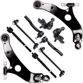 SCITOO 10pcs Suspension Kit For 2004-2010 For Toyota for Sienna - Includes Lower Control Arm, Lower Ball Joint, Sway Bar End Link, Inner & Outer Tie Rod Ends