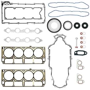 Gen III 3 LS Gasket Set w/Head Gasket for Chevy 1999-2007 Silverado Suburban,for GMC Sierra 1500 2500 for GM LQ4 LQ9 LS1 LS6 6.0 5.3 4.8 5.7 6.2L 12558178 12589226 12612350 Valley Cover Gasket Kit