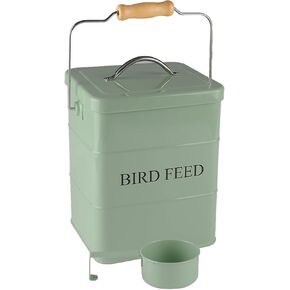 Geyecete Bird Feeder,Bird Food Jar Pet Food Storage Airtight Food Storage Container-Black