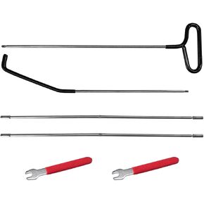 Car Long Reach Tool, 67" Multi-Function Automotive Emergency Tool, Portable Long Pin Puller Hook Kit with Adjustable Length for Vehicles, Car Repair Tool Kit Accessories (Red)