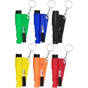 6Pcs Car Window Breaker Tool, Glass Breaker and Seatbelt Cutter, Car Escape Tool,3-in-1 Glass Breaker and Seatbelt Cutter & Survival Whistle for Land & Underwater
