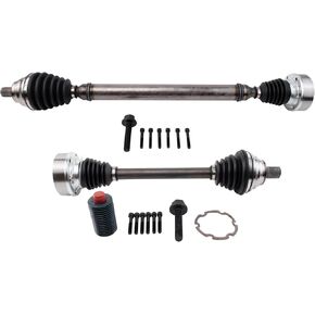 TRQ Front CV Axle Goad Set Set Set Set Set Set and Passenger Side متوافق مع 2010-2013 Volkswagen Golf 2005-2015 Jetta 2006-2009 Rabbit