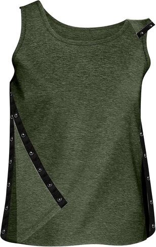 Shoulder & Side Full Snap-Access Tank Tops，Post Surgery Shirts Shoulder Arm Broken Breast Recovery Tank Tops - Unisex Sizing in Kuwait