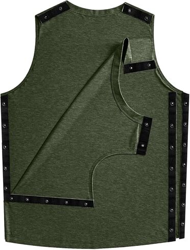 Shoulder & Side Full Snap-Access Tank Tops，Post Surgery Shirts Shoulder Arm Broken Breast Recovery Tank Tops - Unisex Sizing in Kuwait