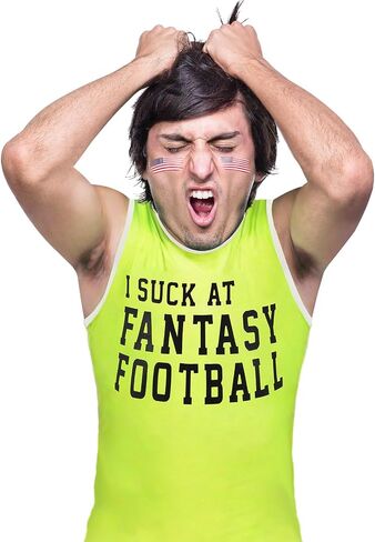 Fantasy Football Loser Singlet I Suck at Fantasy Football Vest Embarrassing Loser Award Funny Award for Men Women in Saudi Arabia