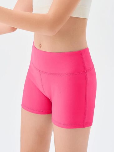 Haloumoning Girls Athletic Shorts Kids High Waisted Yoga Dance Biker Shorts Comfy Gymnastics Shorts 5-14Y in Saudi Arabia