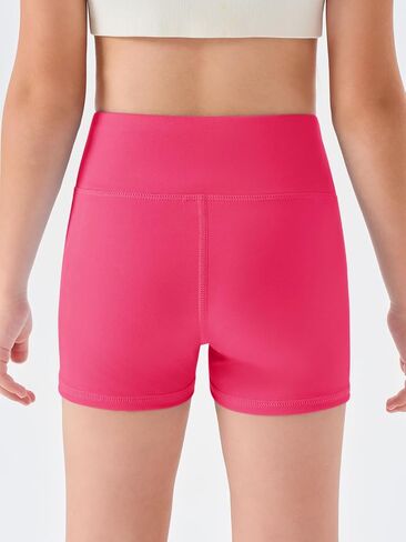 Haloumoning Girls Athletic Shorts Kids High Waisted Yoga Dance Biker Shorts Comfy Gymnastics Shorts 5-14Y in Saudi Arabia