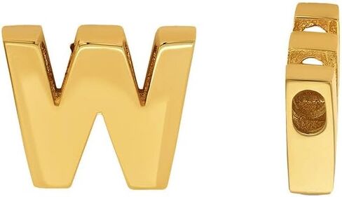 14k Yellow Gold Mini Sliding Block Initial Charm Uppercase Letter Slide Through Pendant in Saudi Arabia