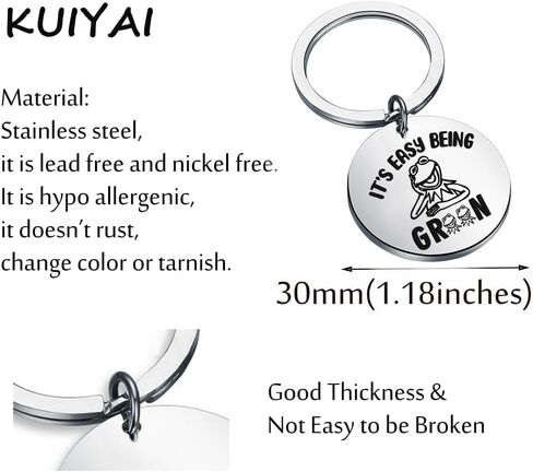 KUIYAI Movie Merchandise Gift Singing Frog Lovers Jewelry WDW Frog Character Lovers Keychain in Saudi Arabia
