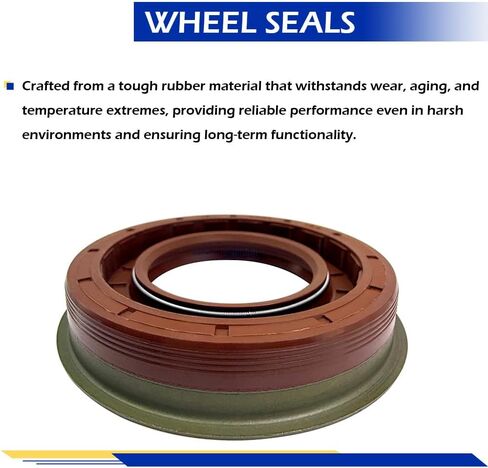 Rear Axle Wheel Seal Driver & Passenger Side Pair for Ford F-150, F-250, Lincoln Mark LT, Blackwood, Navigator (9.75 RG) Compatible with 1997-2013 Models in Saudi Arabia