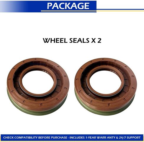Rear Axle Wheel Seal Driver & Passenger Side Pair for Ford F-150, F-250, Lincoln Mark LT, Blackwood, Navigator (9.75 RG) Compatible with 1997-2013 Models in Saudi Arabia
