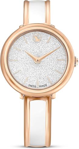 Swarovski Crystalline Lustre Leather Strap Band, Swiss Made, Stainless Steel, Domed Saphire Glass, 33mm, 3,460 Blue Crystals in Saudi Arabia