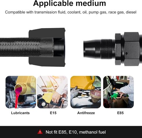 4AN Fuel Line Hose Fitting Kit, 4AN CPE Nylon Braided Fuel Line Kit 16FT in Saudi Arabia