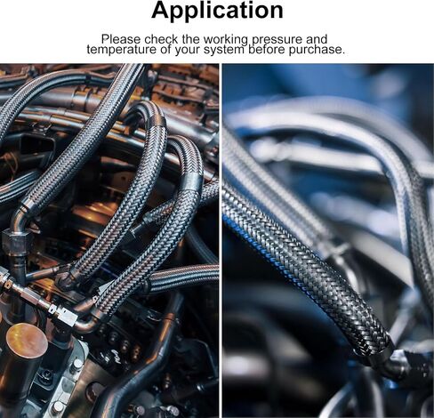 4AN Fuel Line Hose Fitting Kit, 4AN CPE Nylon Braided Fuel Line Kit 16FT in Saudi Arabia