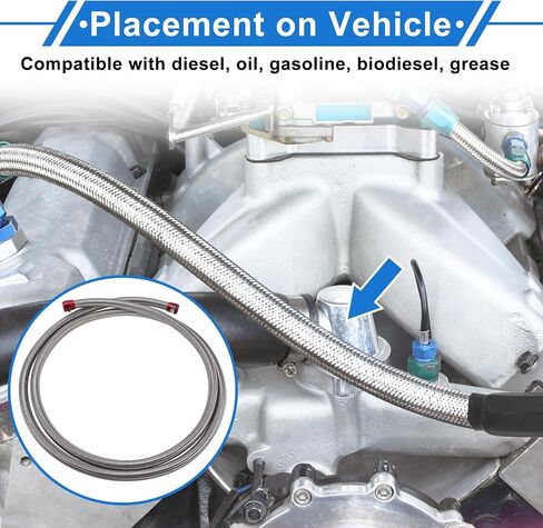 AN-8 Fuel Line Kit 9.02ft Vacuum Hose Automotive Fuel Hose with Clamps 1 Set in Saudi Arabia