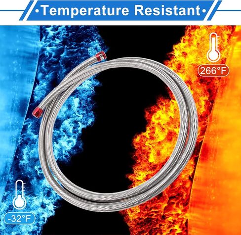 AN-8 Fuel Line Kit 9.02ft Vacuum Hose Automotive Fuel Hose with Clamps 1 Set in Saudi Arabia