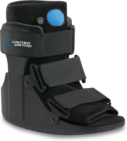 United Ortho USA14115 Short Air Cam Walker Fracture Boot, Medium, Black in Kuwait