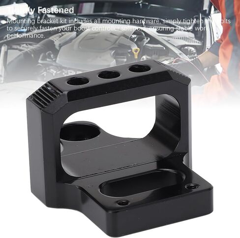 3 Port Boost Controller Mount Holder Bracket Replacement for AEM Boost Controller Solenoid Valve Mount Holder Bracket Kit CNC Billet Aluminum (Black) in Saudi Arabia