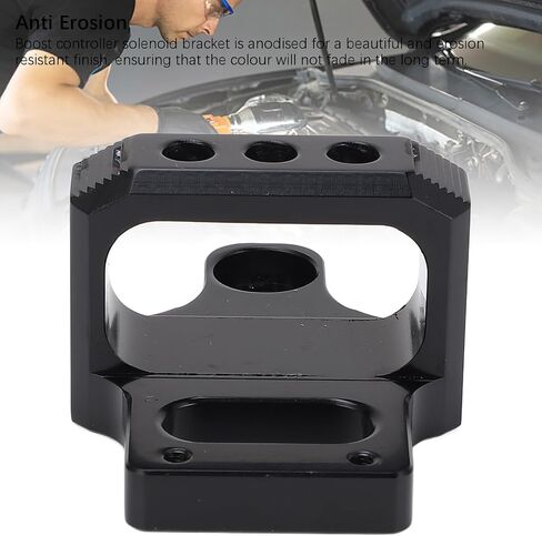 3 Port Boost Controller Mount Holder Bracket Replacement for AEM Boost Controller Solenoid Valve Mount Holder Bracket Kit CNC Billet Aluminum (Black) in Saudi Arabia