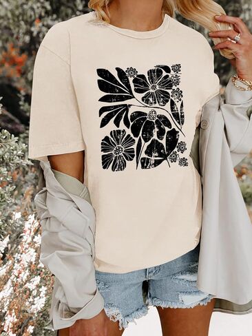 تي شيرت نسائي من Binshre من Nashville تيشيرتات موسيقى الريف والحفلات الموسيقية بأكمام قصيرة للنساء in Kuwait